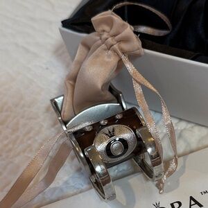 Pandora Silver and Cream Charm Bracelet